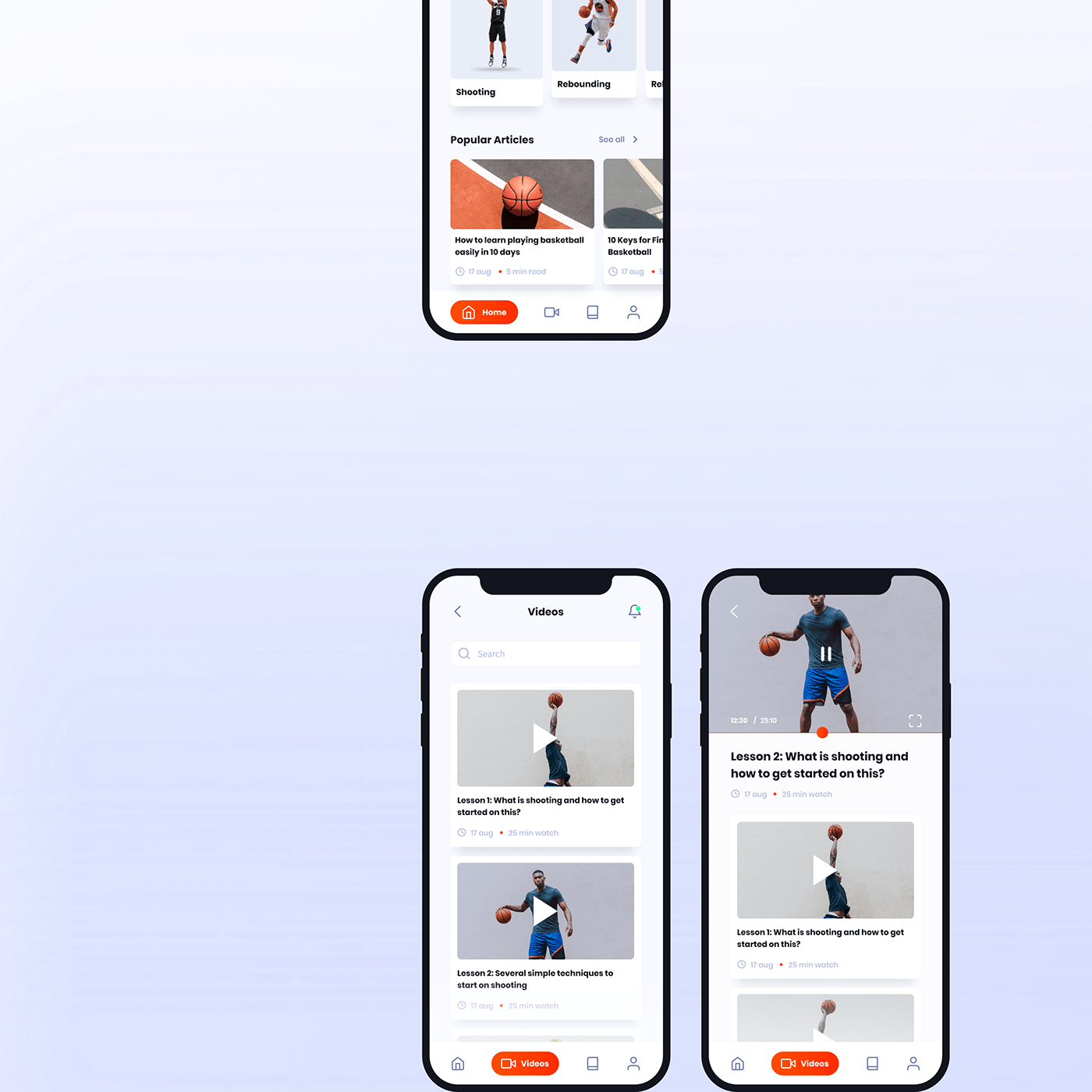 app basketball tutorial UI userflow Userpersona ux video wireframe mobile