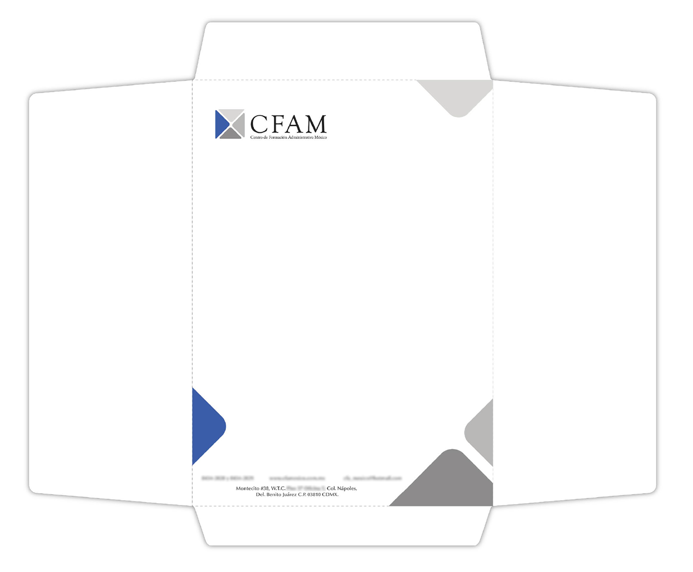 papelería institucional tarjeta de presentación hoja membretada Sobre tamaño carta Fólder tamaño carta