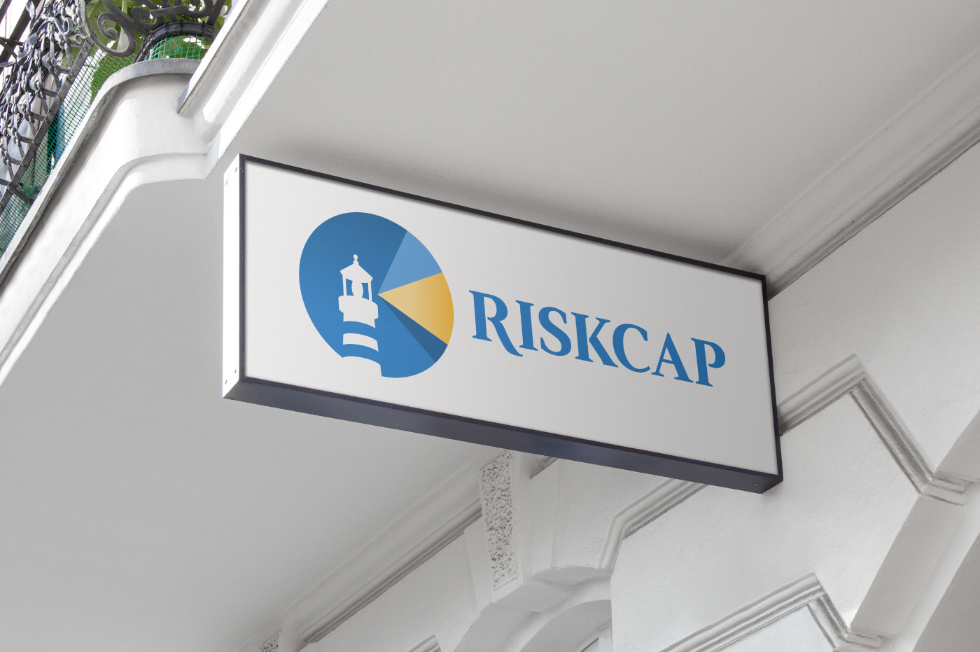 blue brand branding  finance Governance Investment lighthouse malta risk riskcap