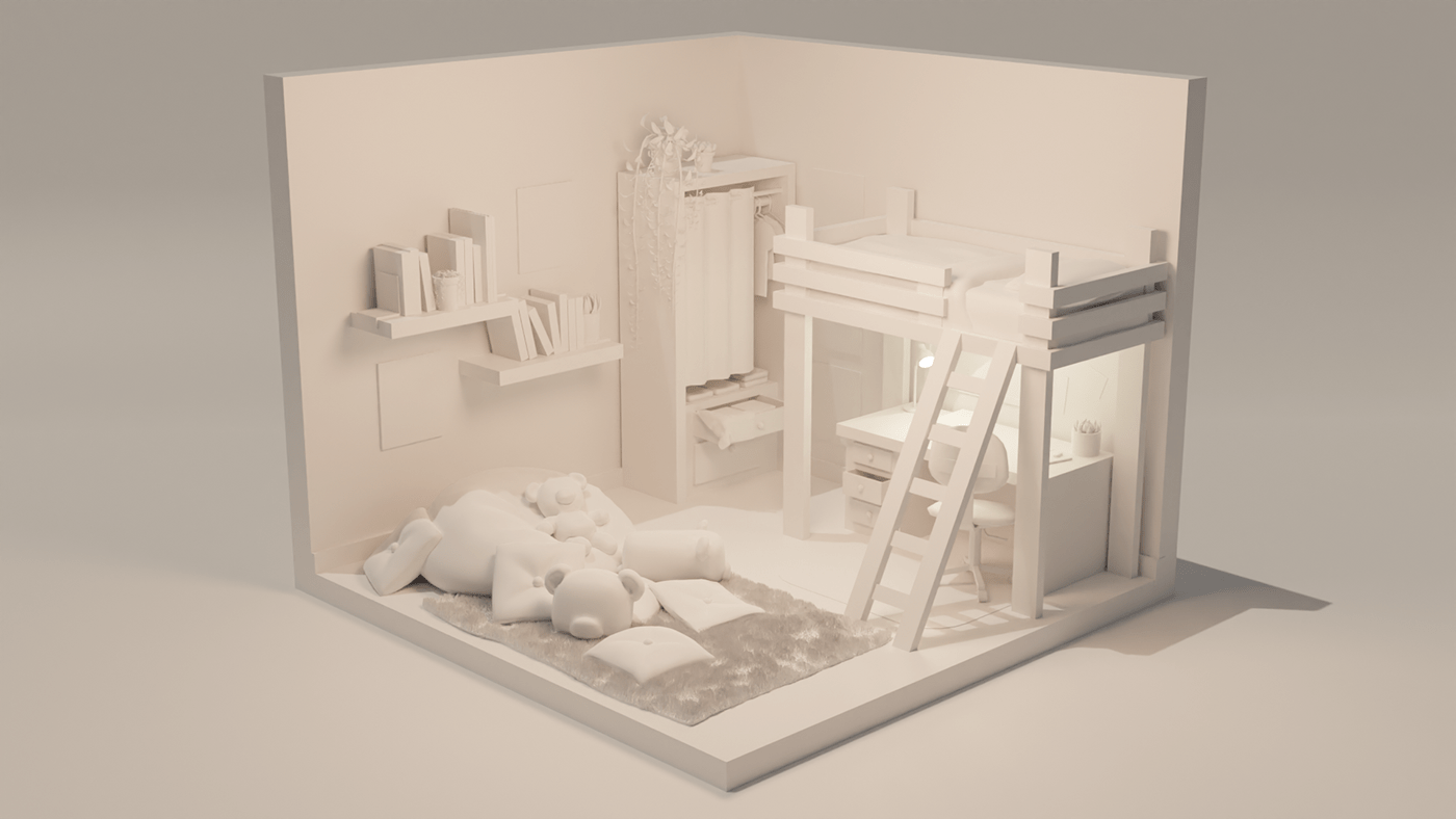 3D Isometric room room