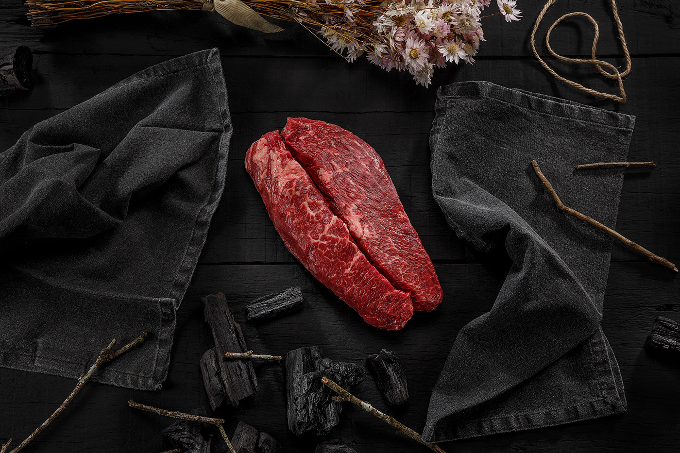 carnes Carnes Nobres churrasco food styling picanha retouch steak