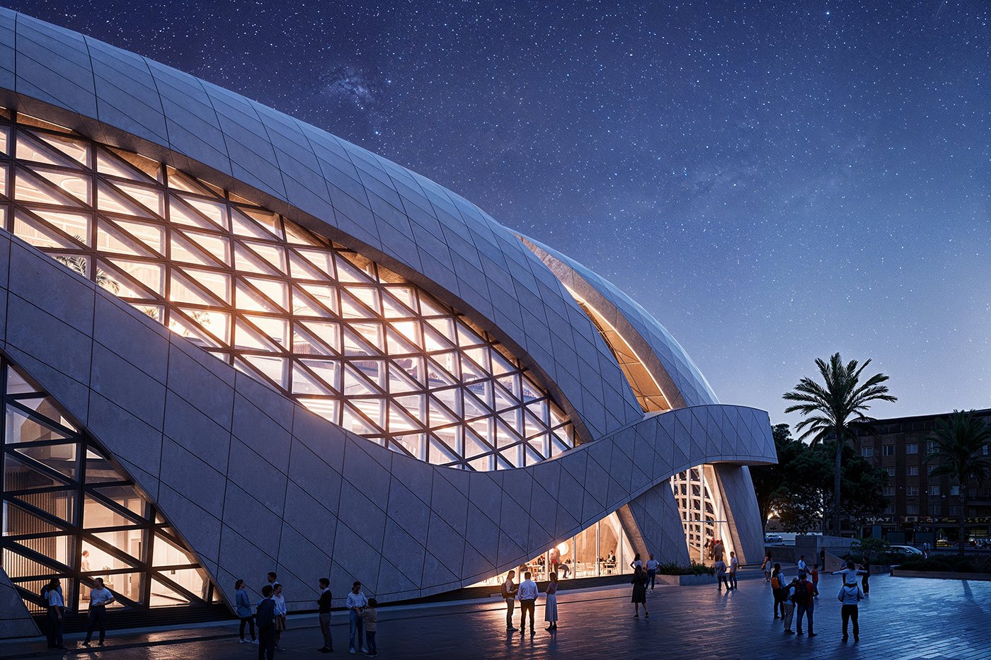 Art Center realistic Turkey 3dsmax architecture visualization modern corona exterior interior design 