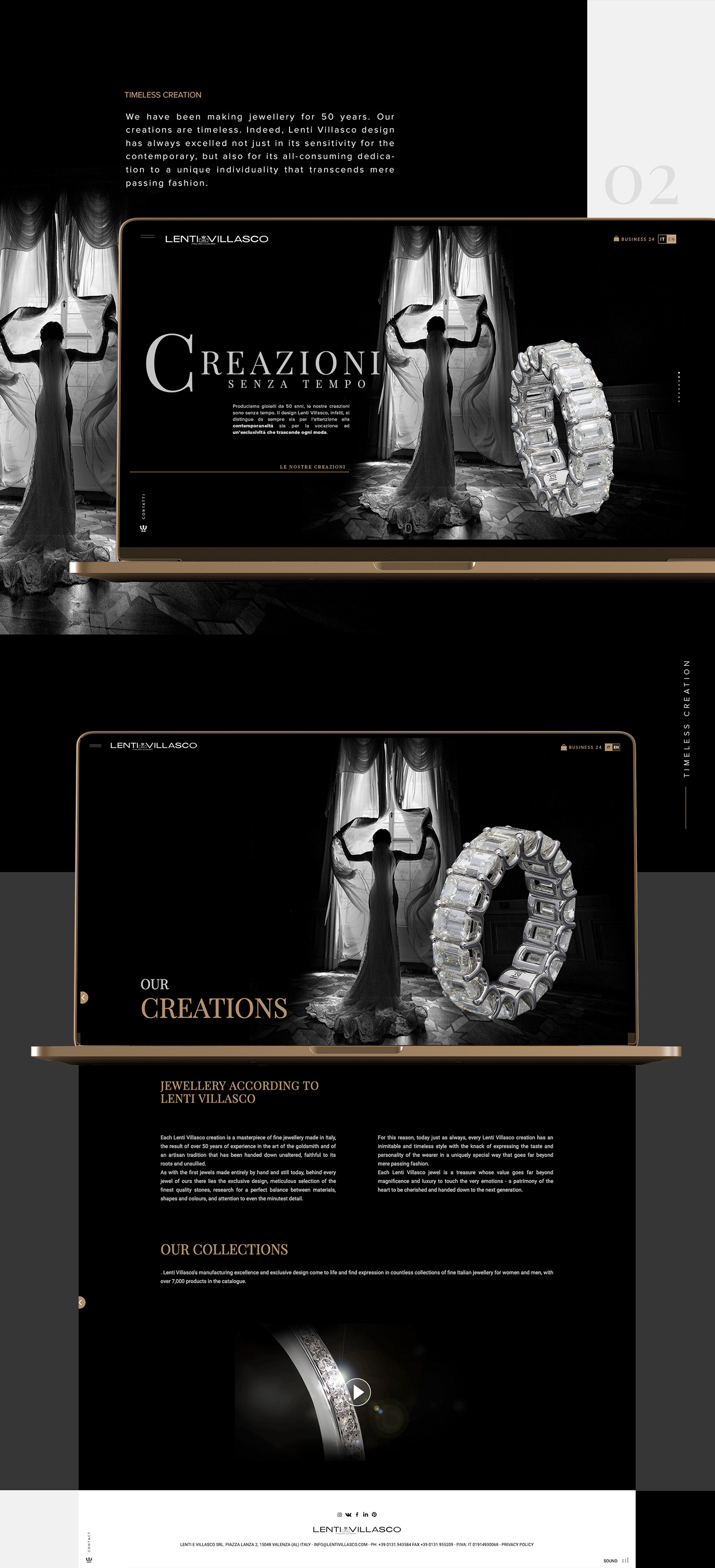 interaction Website jewel Responsive jewelry luxury design ring diamonds Ecommerce