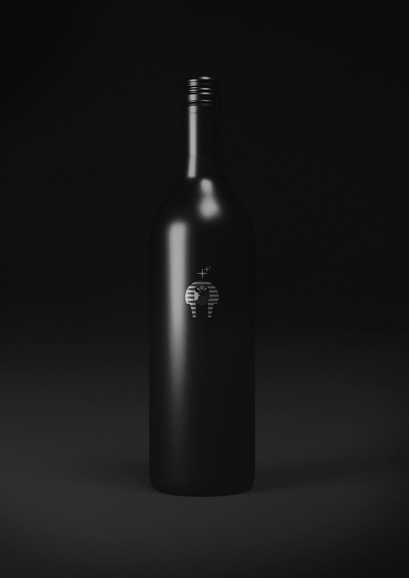 wine hawk Sun vector bottle logo mark stars brand product