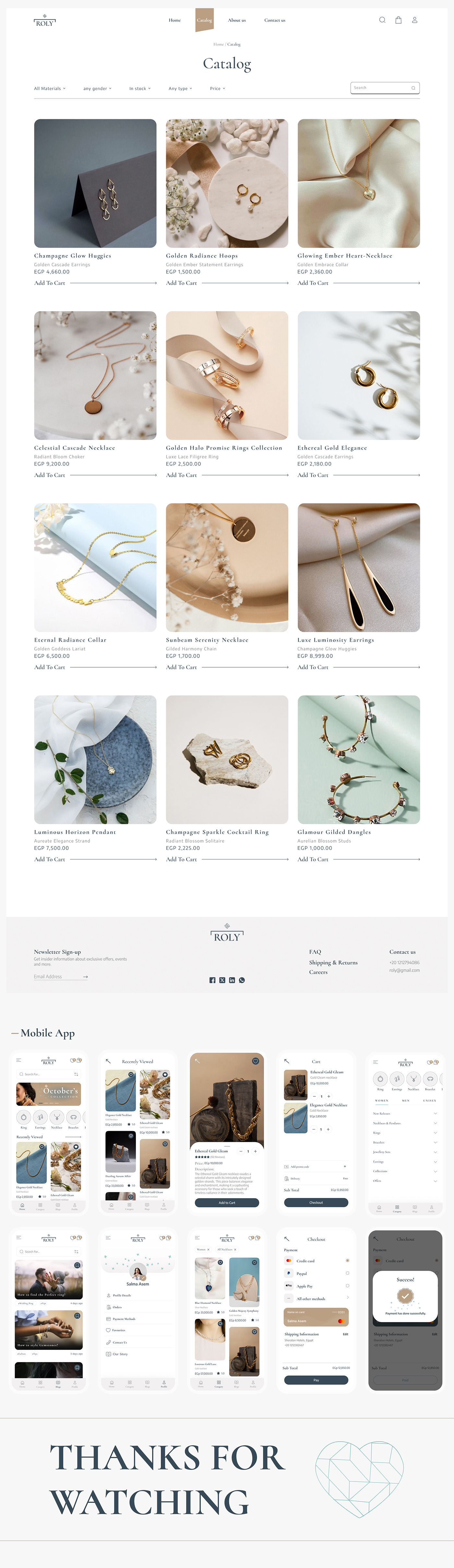 Jewellery design jewellry Jewellery ui ux Web Design  user interface landing page Website Design app design jewelry