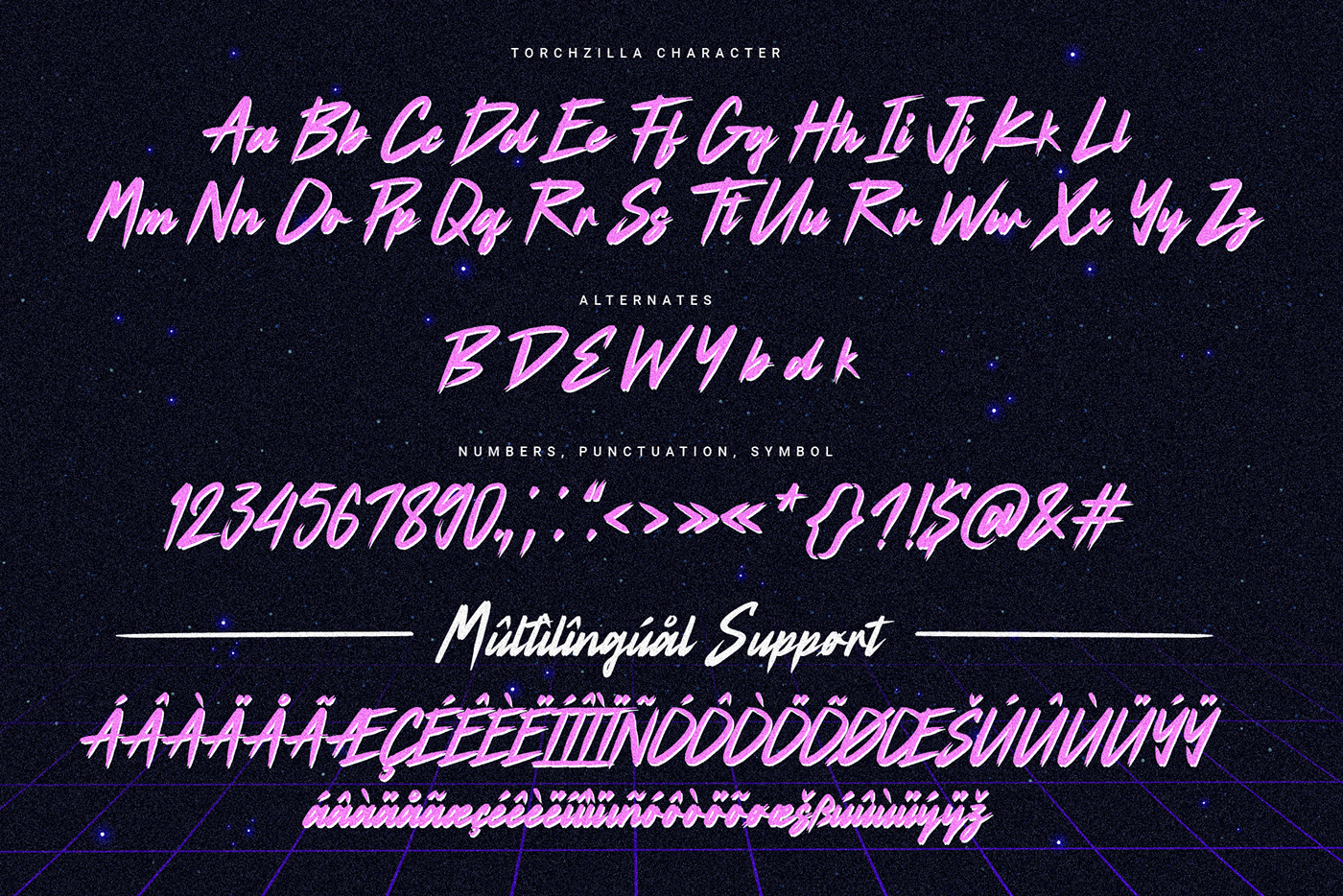 free fonts Script Typeface Retro Scifi Synthwave vaporwave Cyberpunk neon glow