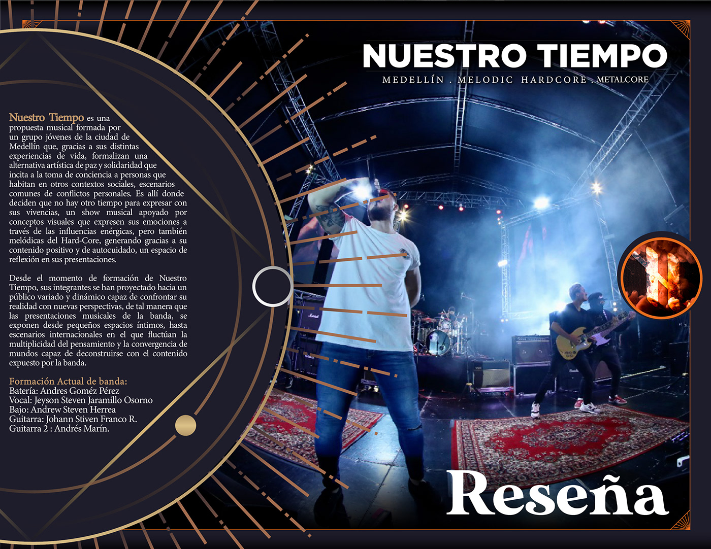brochure design rockband music editorial design identity
