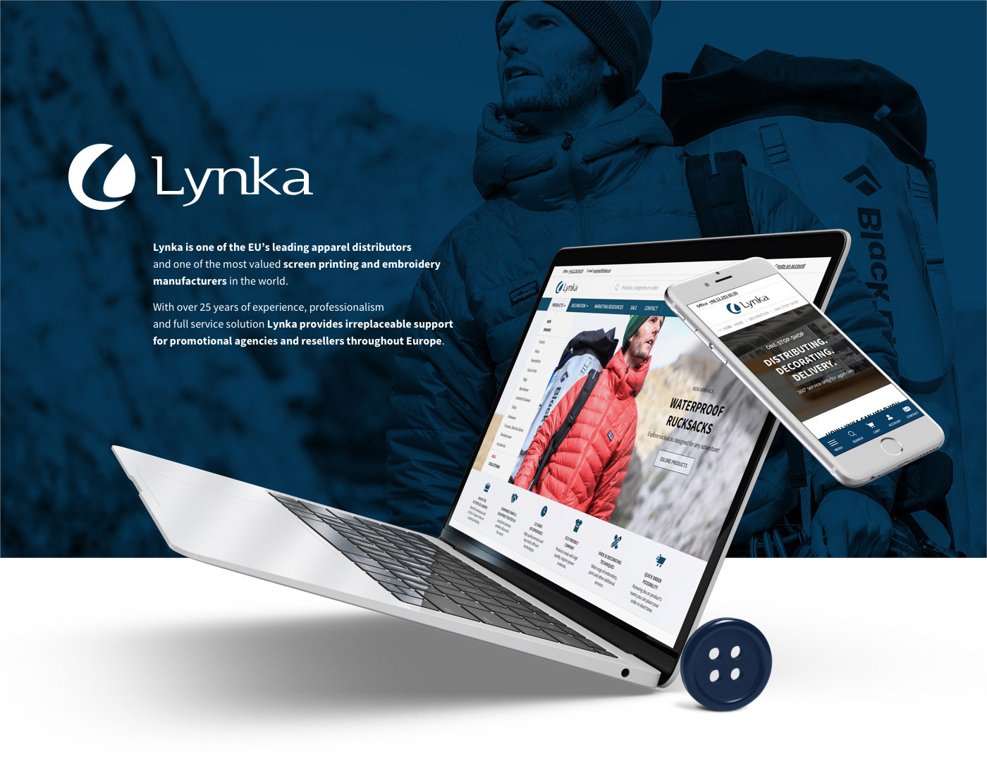 Lynka e-commerce UI ux design commerce apparel Website b2b magento