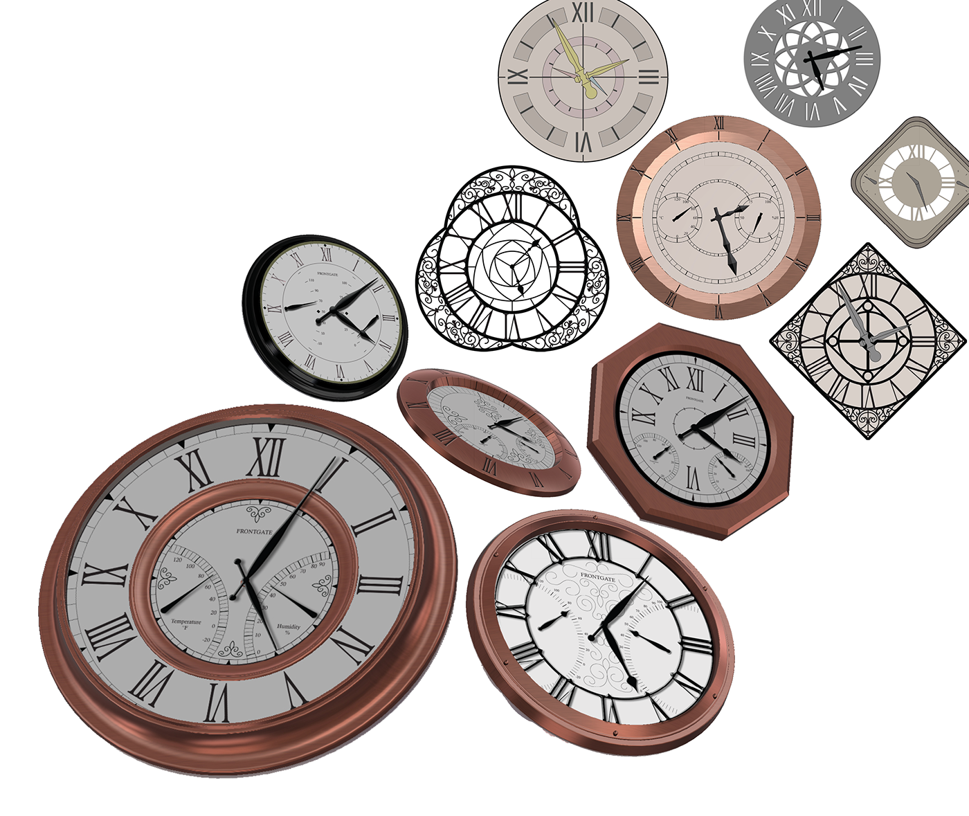 clock frontgate furniture Outdoor design product industrial oxford
