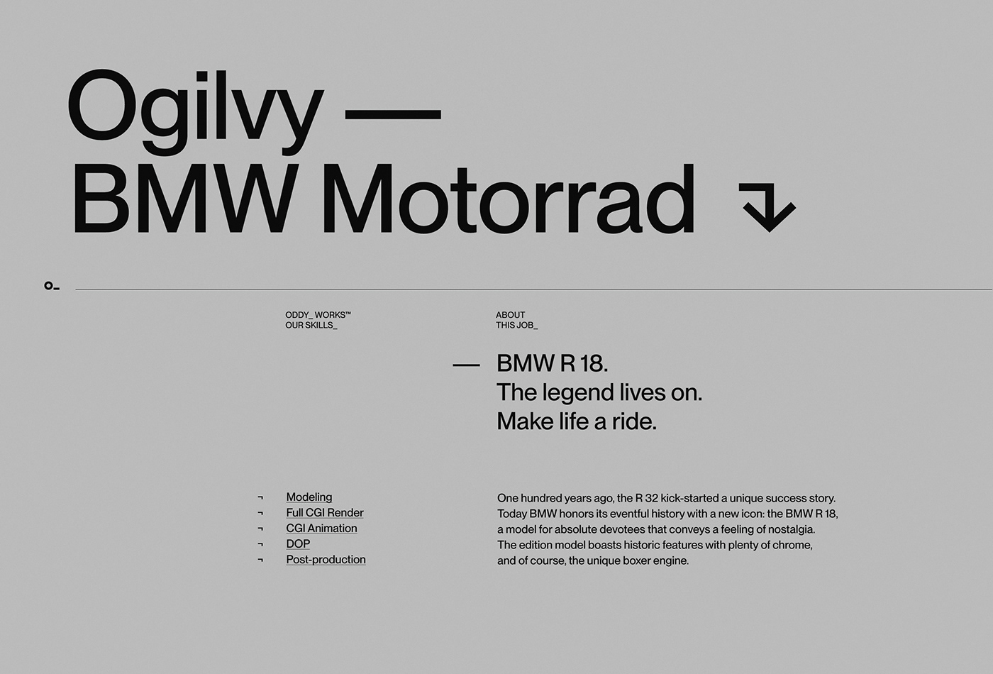 bmwmotorrad motorcycle 3D 3dmax ogilvy Automotive design BMW BMW R18