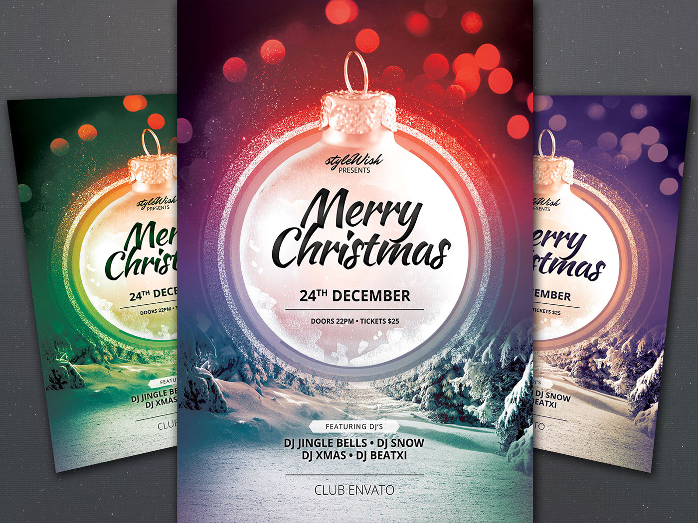 Christmas xmas christmas flyer poster Xmas Poster party xmas party creative design graphic