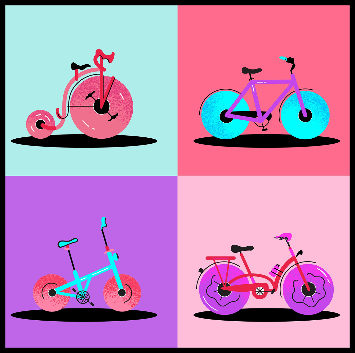 ILLUSTRATION  Vector Illustration graphic design  Bicycle
