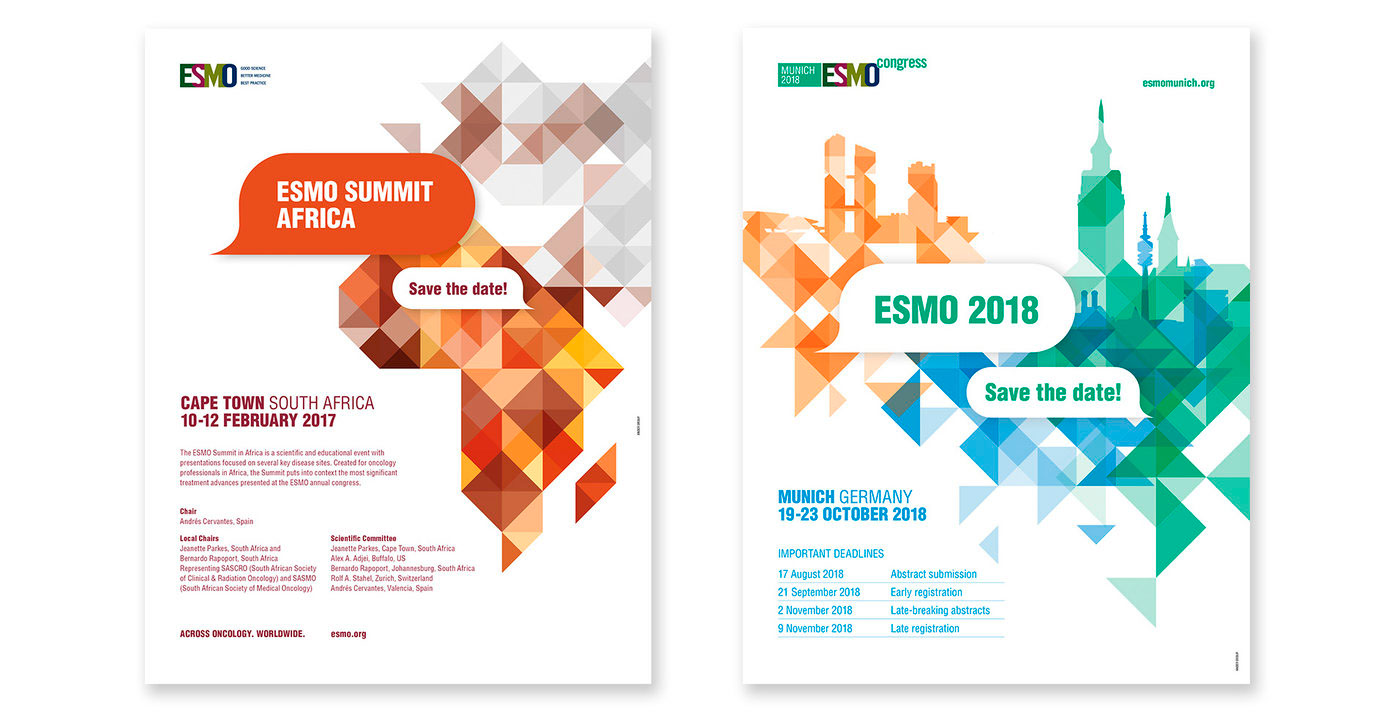 ESMO medical Business Processes Organization Identity Design Project Managemet Consulting concept congress dressing