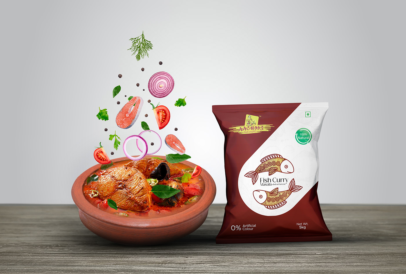 chef cooking Food  marketing   Mockup package Packaging pouch product design  spices