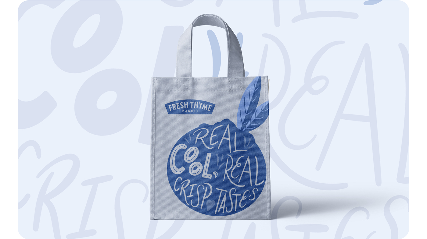 brand refresh branding  design Grocery Grocery store HAND LETTERING identity ILLUSTRATION  produce reusable bag