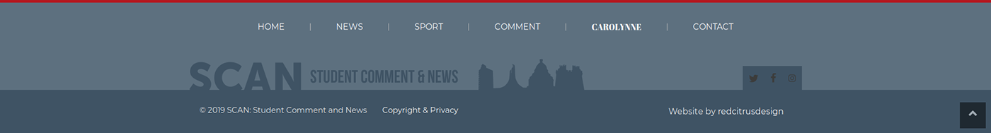 WordPress web design for SCAN newspaper