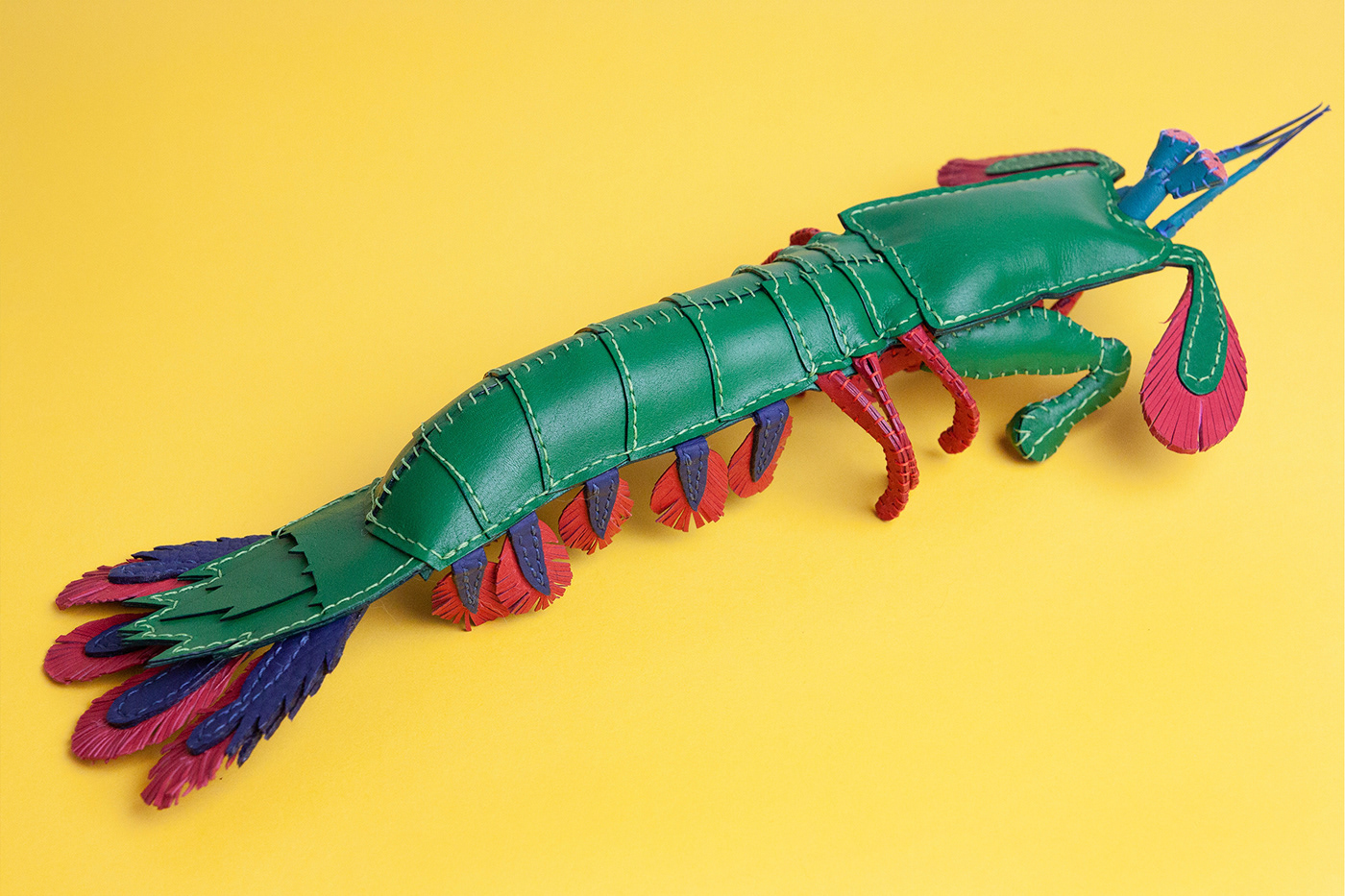 craft Critter handmade leather leathercraft leatherwork mantis shrimp sea animal