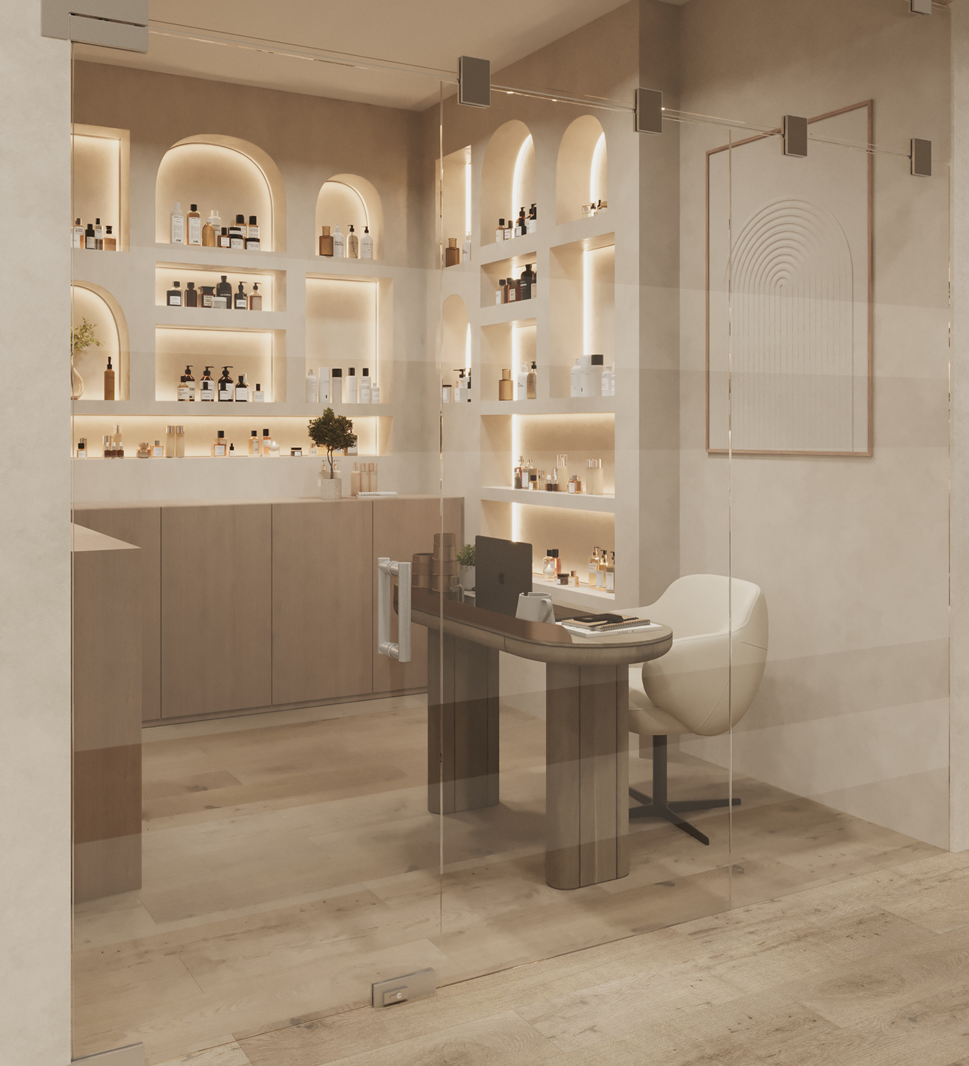 salon beauty woman 3ds max interior design  Render corona visualization 3D