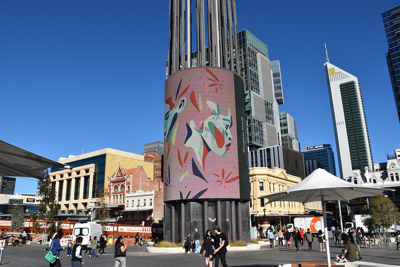 Australia city art Digital Art  Exhibition  fine art ILLUSTRATION  perth Street Art  western australia Yagan Square