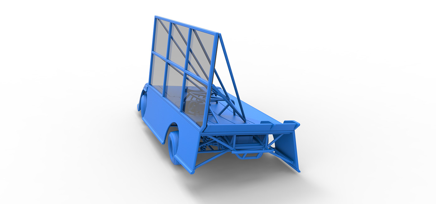 race car v8 toy 3D printable outlaw dirt late model super dirt late model