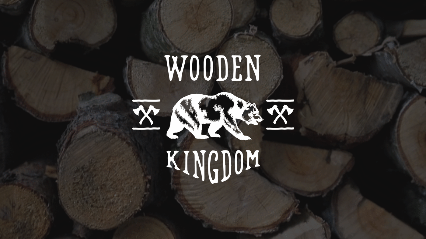 lumberjack woodcutter wood forest print letters logo Logotype brand Stationery black White clothes shop colors