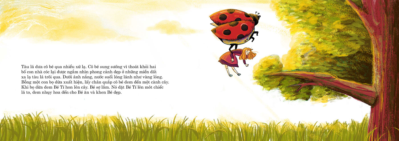 Story Book fairytale #illustration picturebook Thumbelina