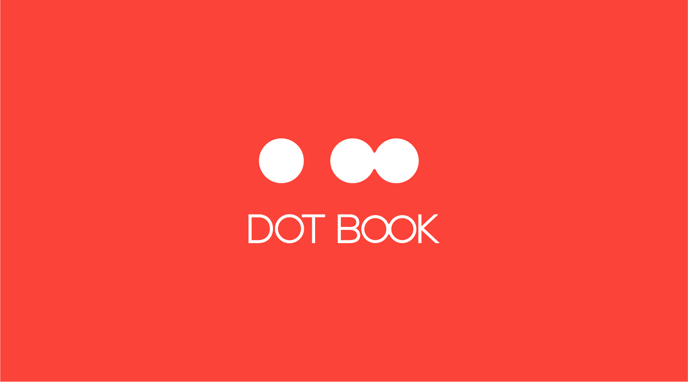 dot book branding  design Name card logo dot warm red