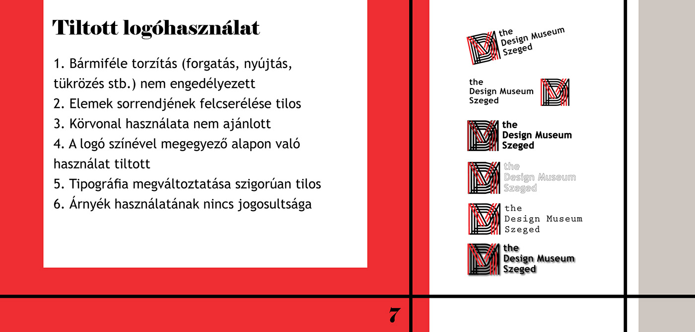 brandbook Identity Design Logo Design company museum hungarian magyar minimal red