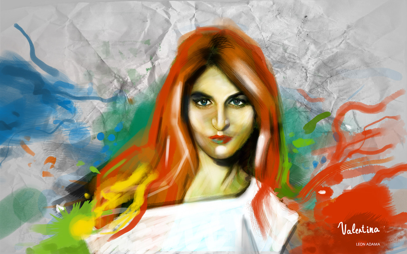 valentina sketch schita pictura digital painting speed painting portrait Portret colors culori desen girl Feminin girl sketch