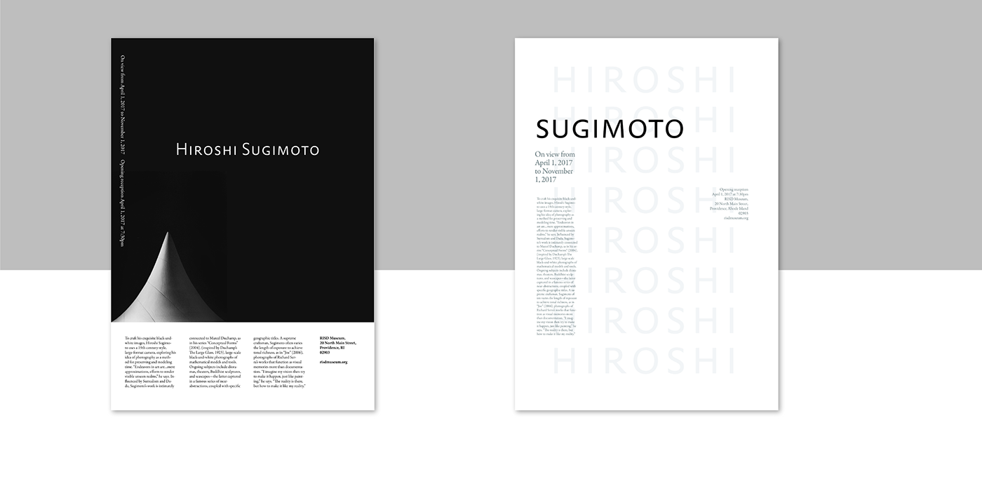 hiroshi SUGIMOTO Exhibition  poster Poster Design typography  
