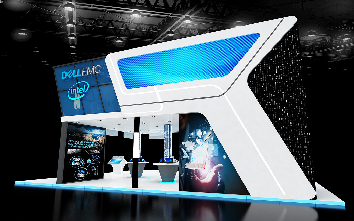 3D booth brand design Exhibition  expo Stand visualization