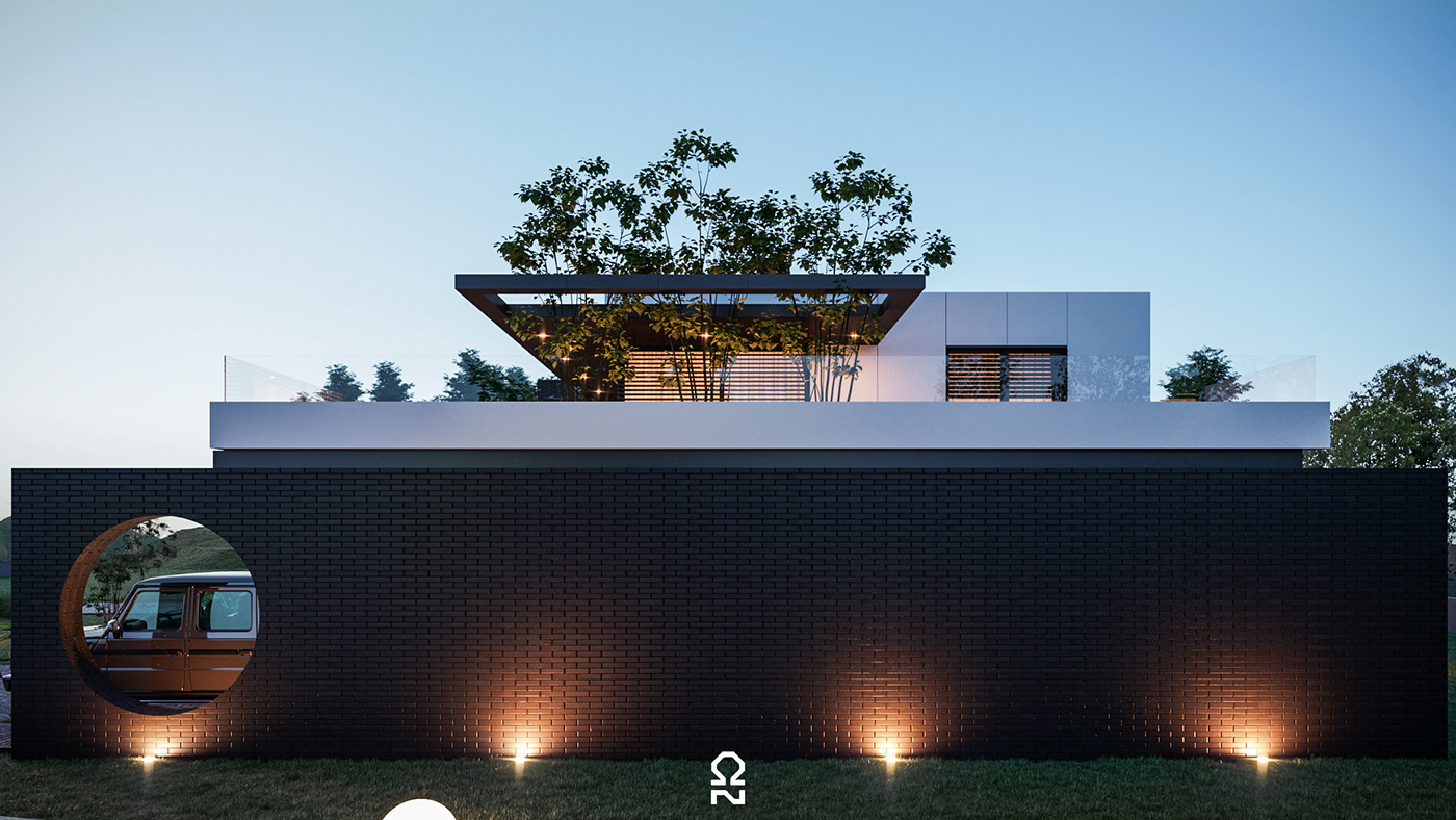 exterior house Residence residential 3ds max architecture CGI corona Render visualization