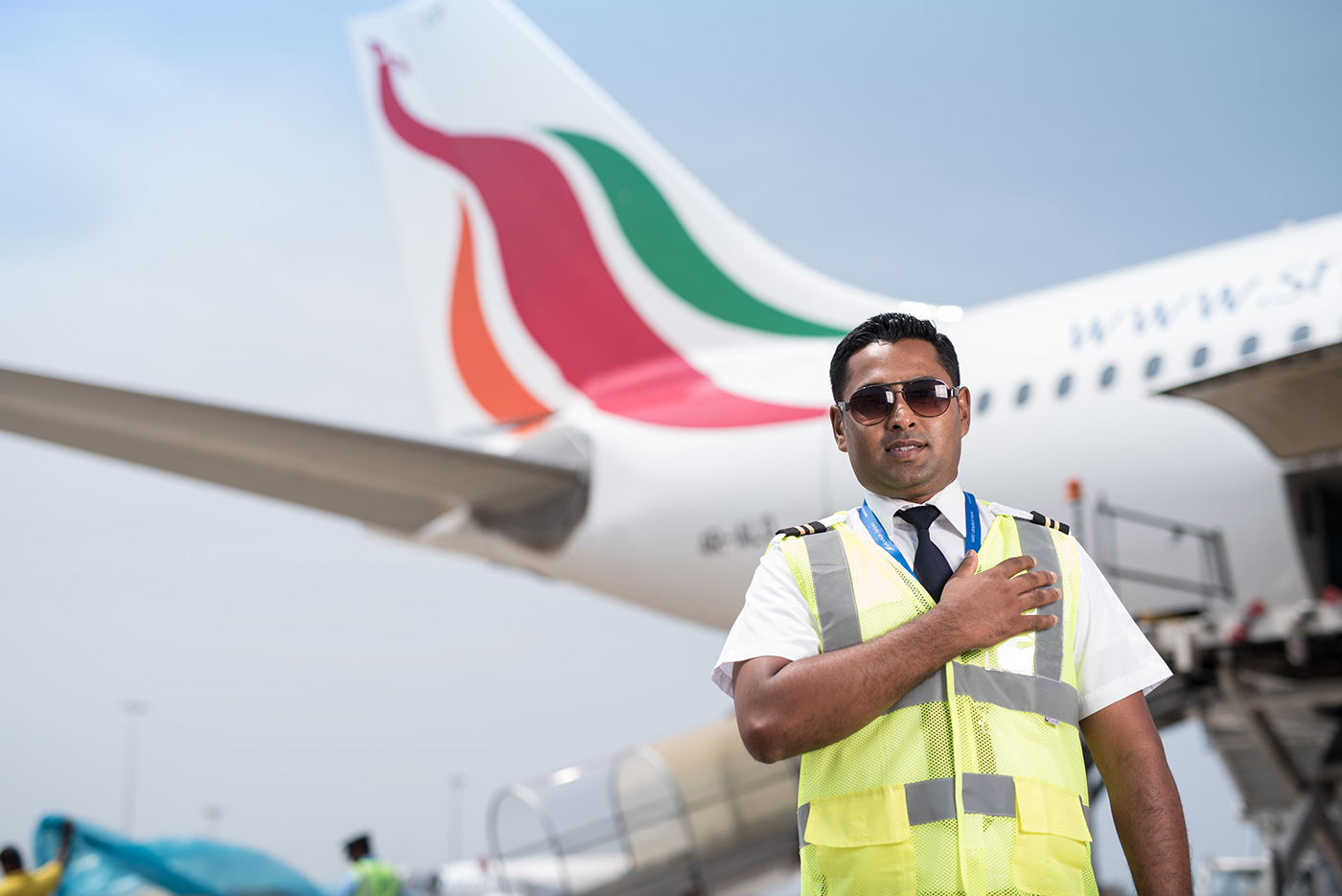 airline Ramp Working portraits high speed sync Srilankan Airlines
