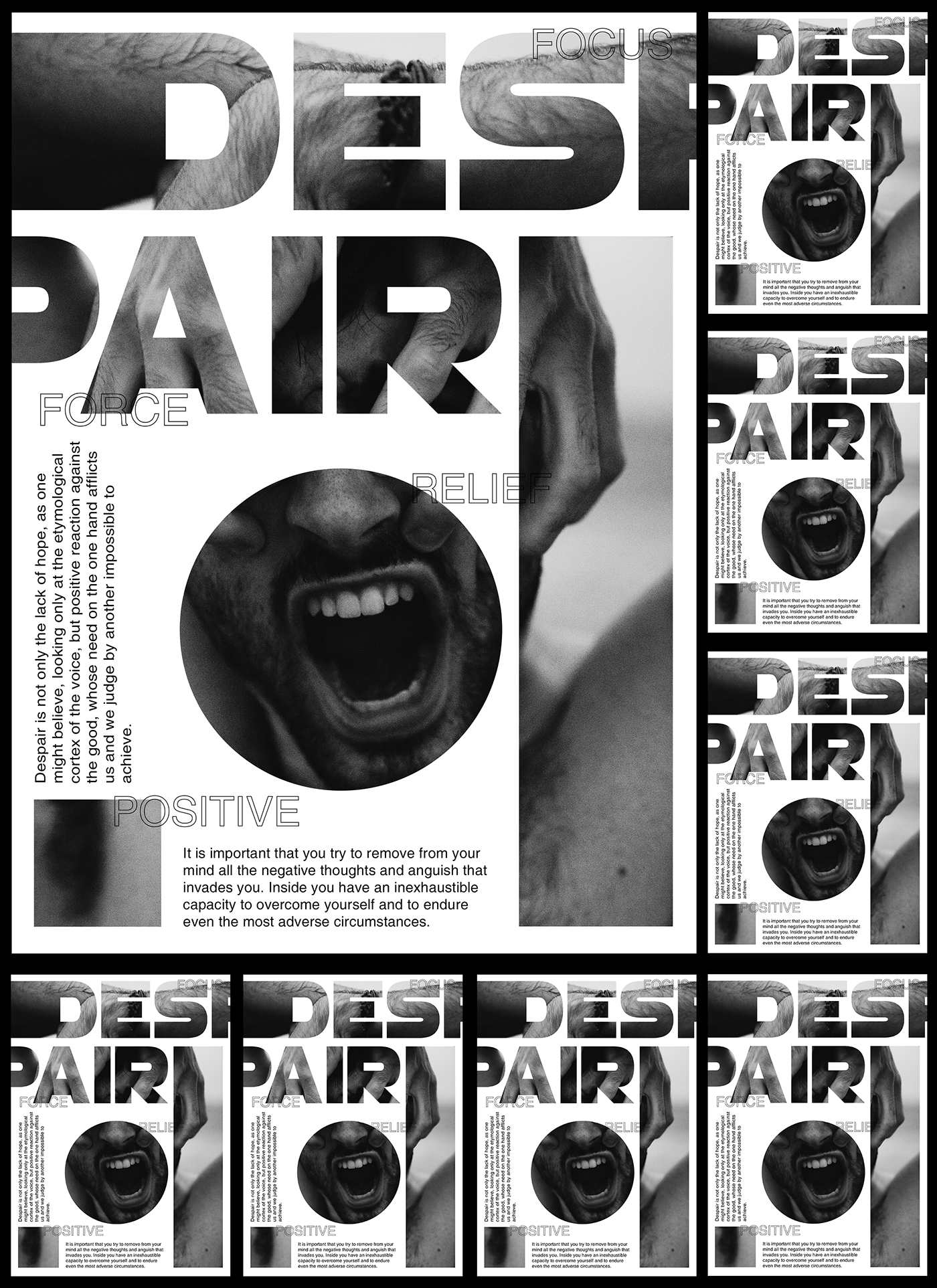 poster cartel InDesign color typography   Focus black design posters editorial
