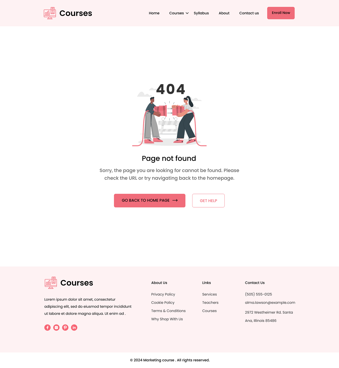404 page ui design user interface courses digital 404 page not found 404 error page Not found page page 404 404 error