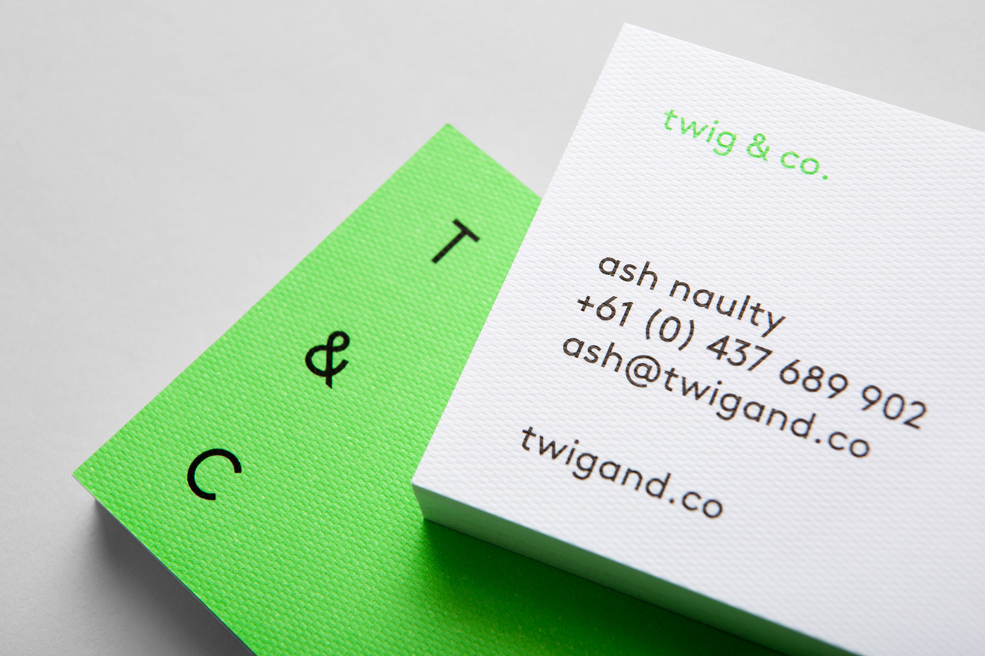 green identity business card print