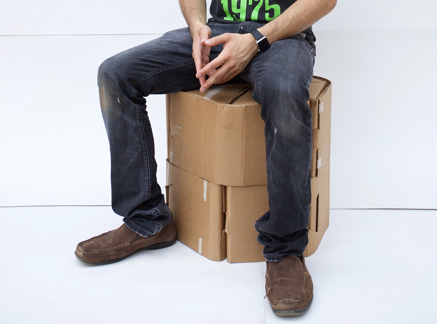chair modular reconfigurable cardboard