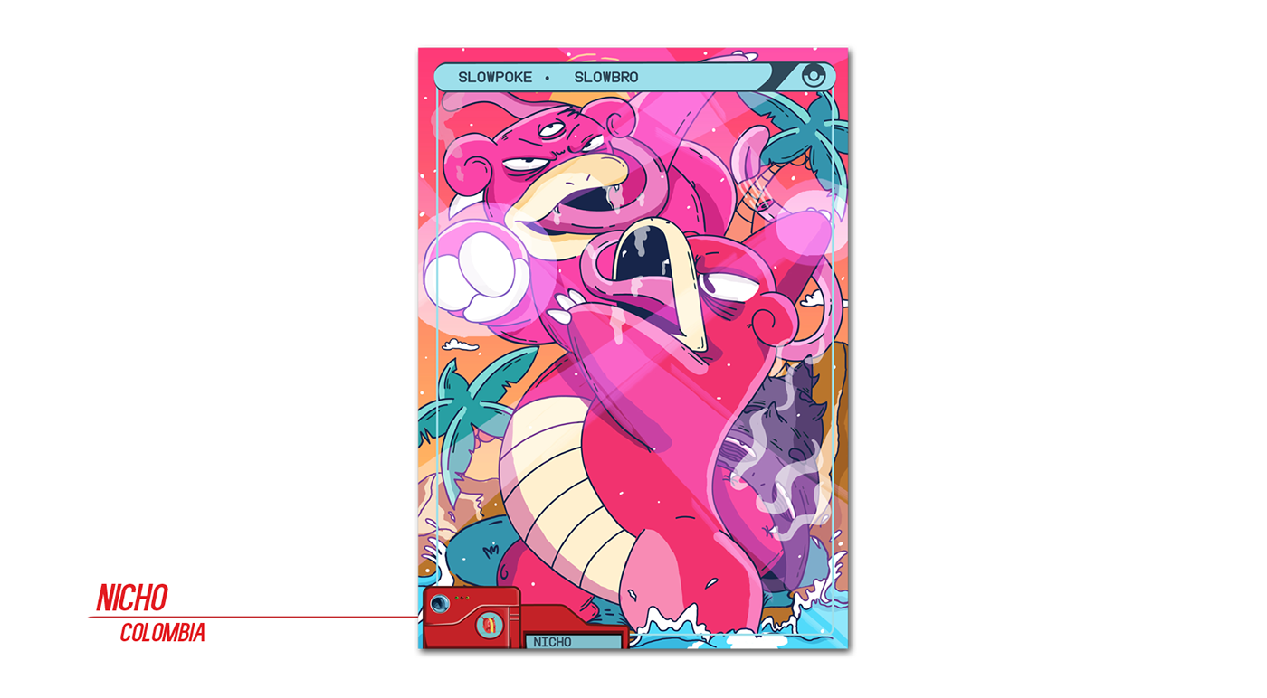 Pokemon PokemonGO illustrators concept ILLUSTRATION  color cards proyects