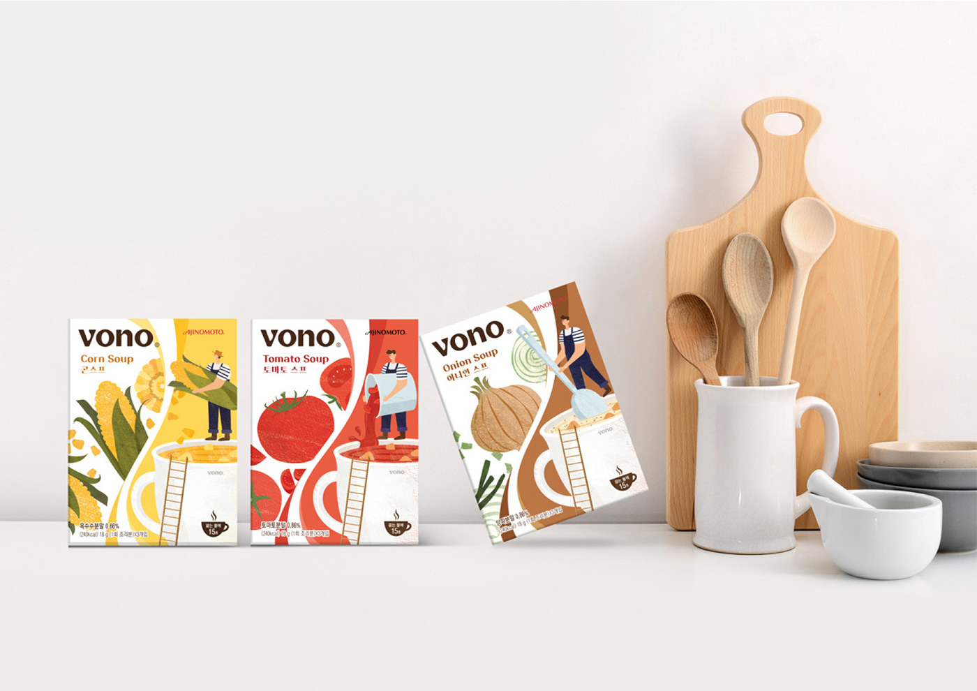 NongShim Package Redesign vono soup branding  BX design design graphic design  package
