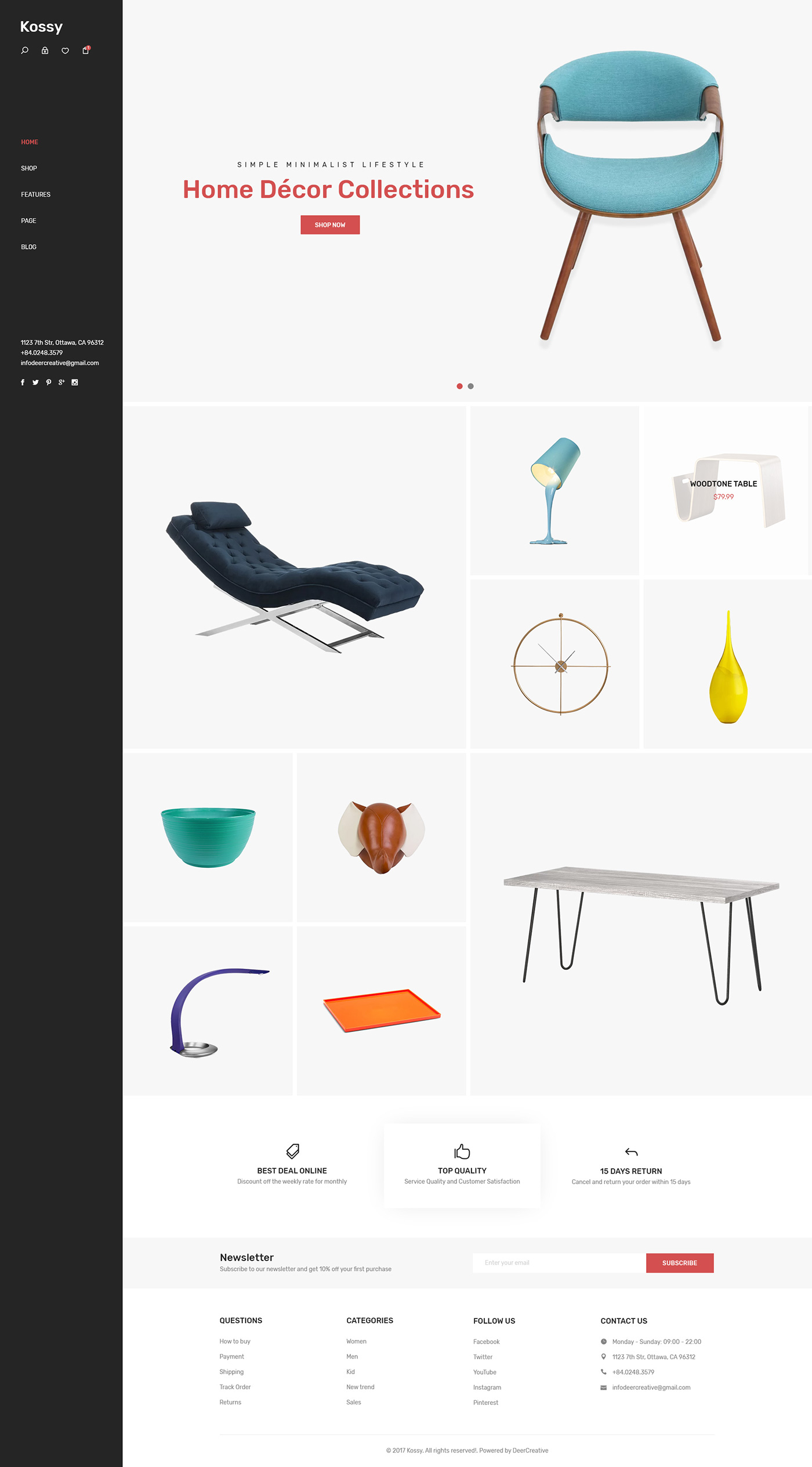 furniture store shop minimal Minimalism Ecommerce clean Interior Woocommerce UI/UX