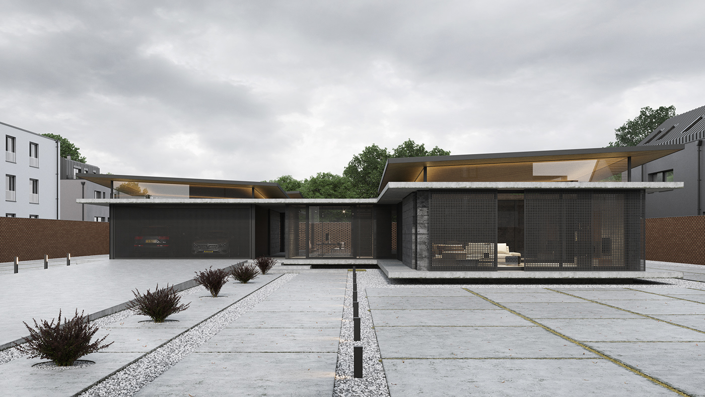 exterior CoronaRender  visuals visualization Render 3D Private house sinitsavisual Australia