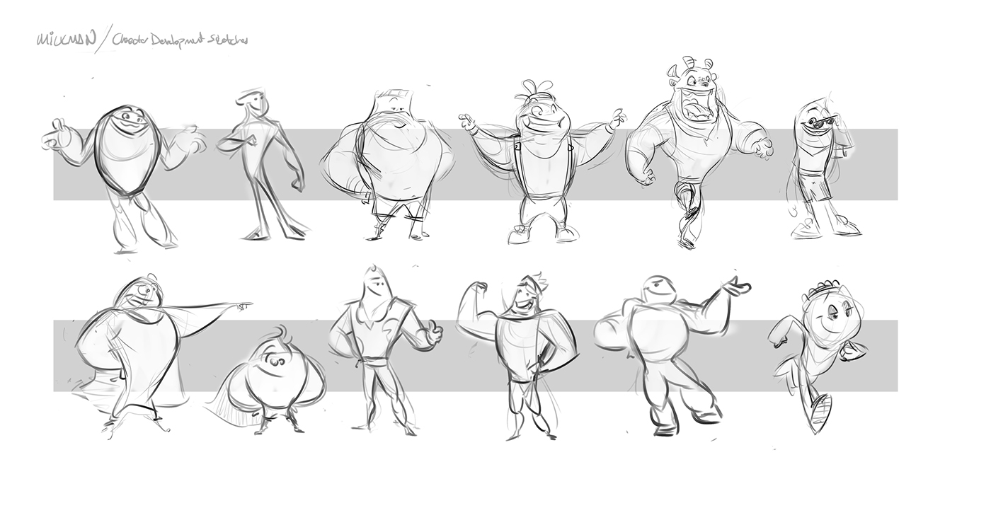 Character design development art sketch rough gesture pose figure cartoon Sculpt concept sketchbook