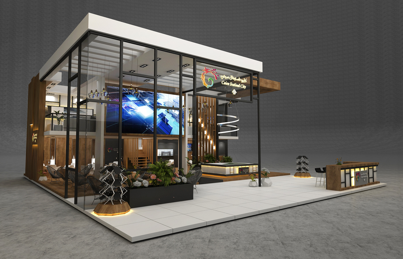 Cairo Festival City stand design Egypt Gate Exhibition  creative innovation luxury booth