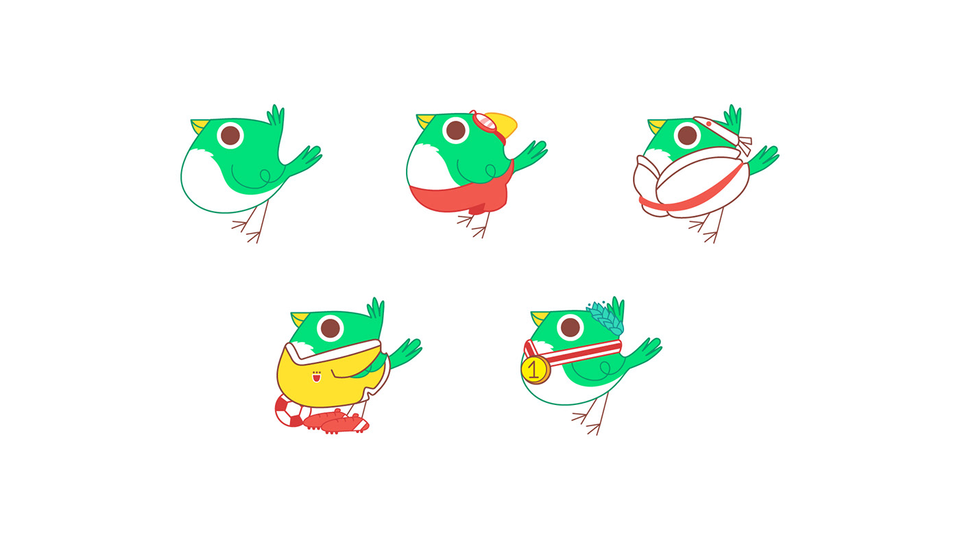 Character design  animals Cat dog fish bird