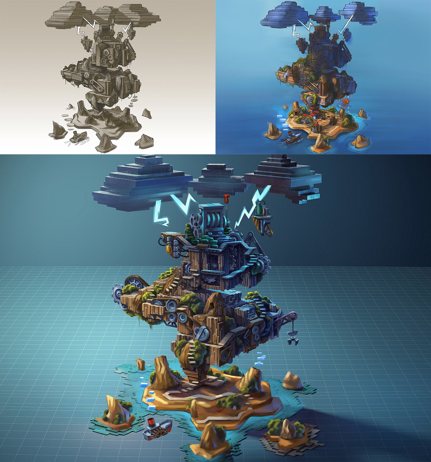 3D 3d modeling concept character concept textures casino gambling casino heroes chains Gems map miniatures mini world mine gold