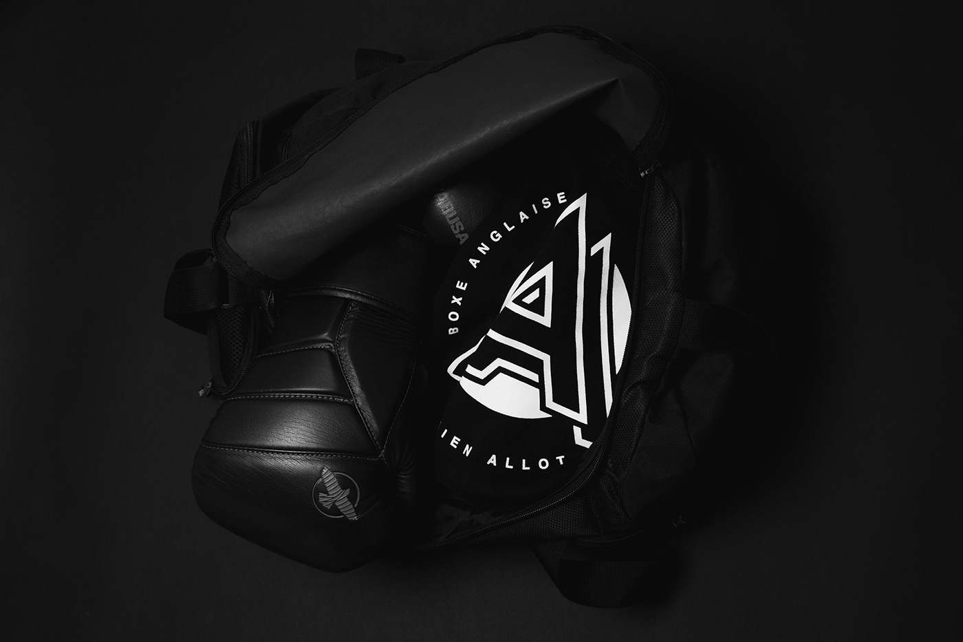 black Boxing Coach design graphic Illustrator logo Logotype minimalist sport