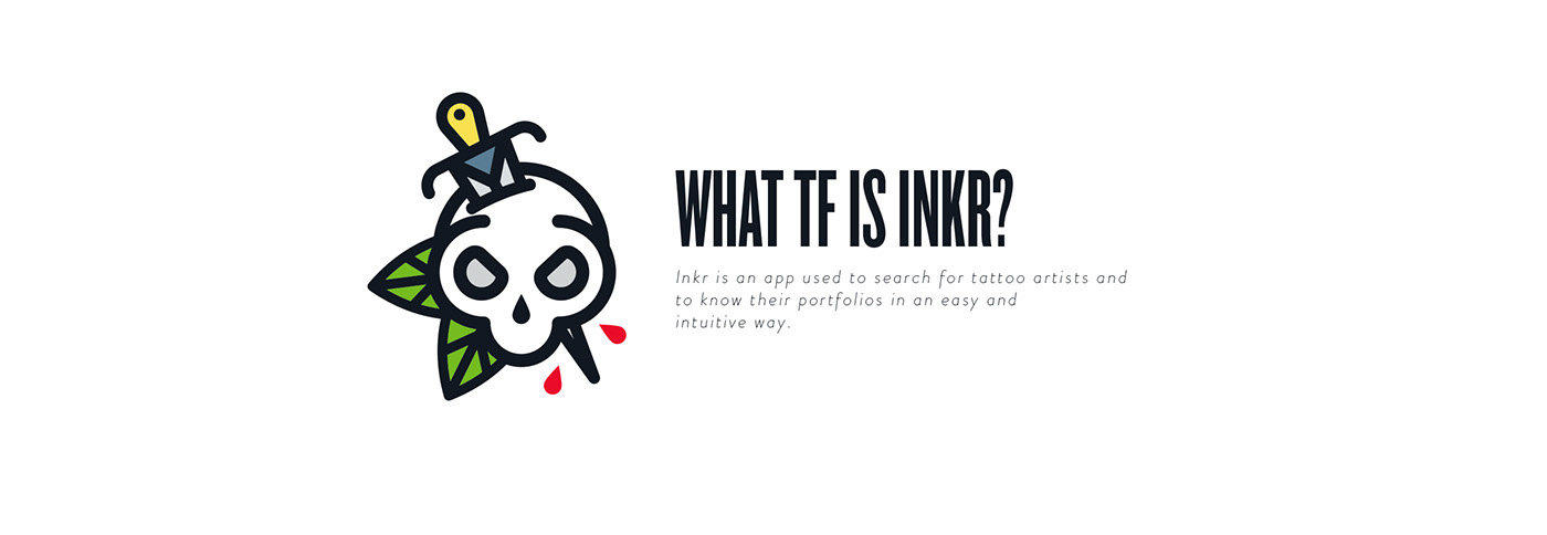 inkr design logo branding  app tattoo