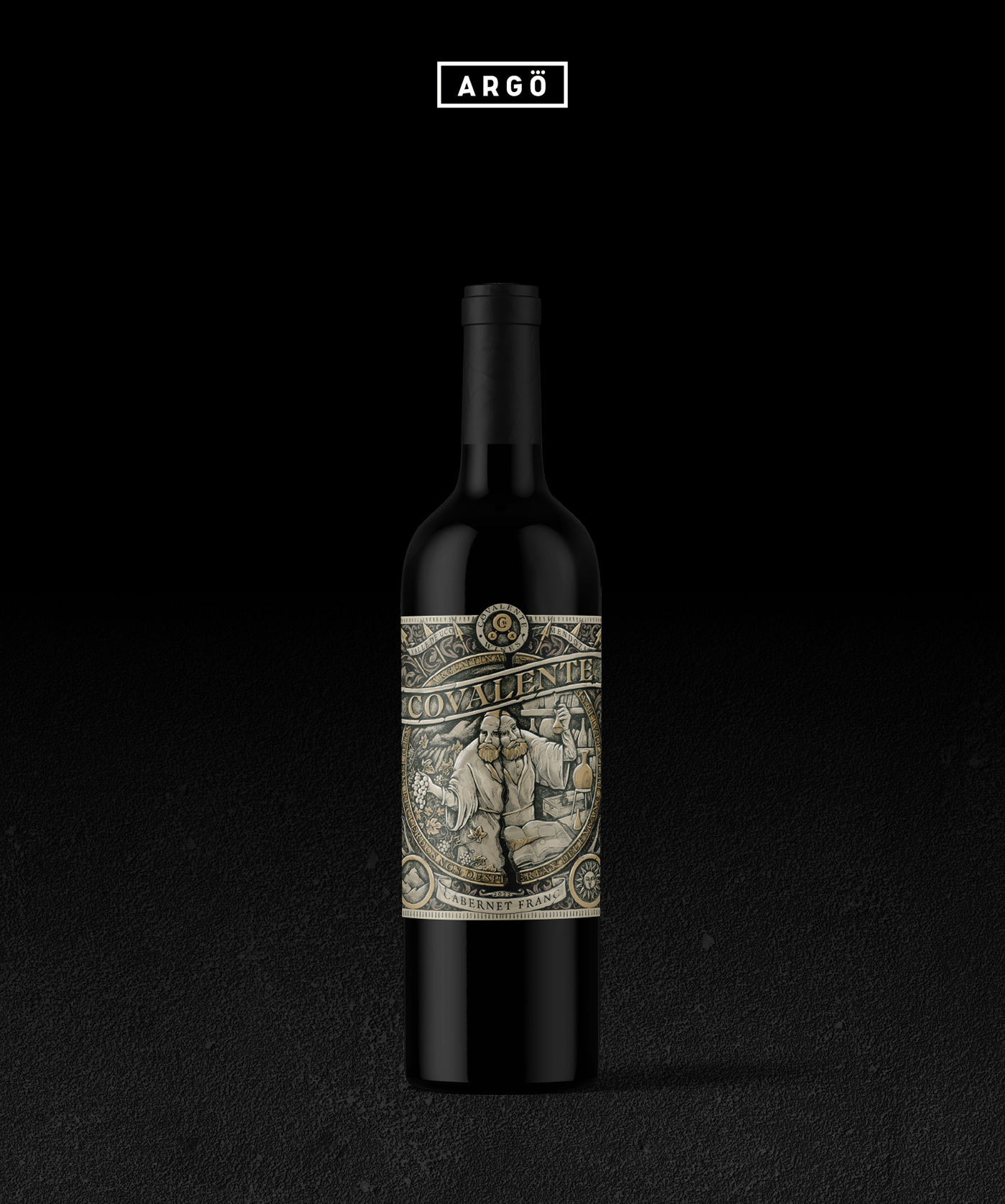wine argo Malbec label design Packaging embalaje coin moneda cabernet Covalente