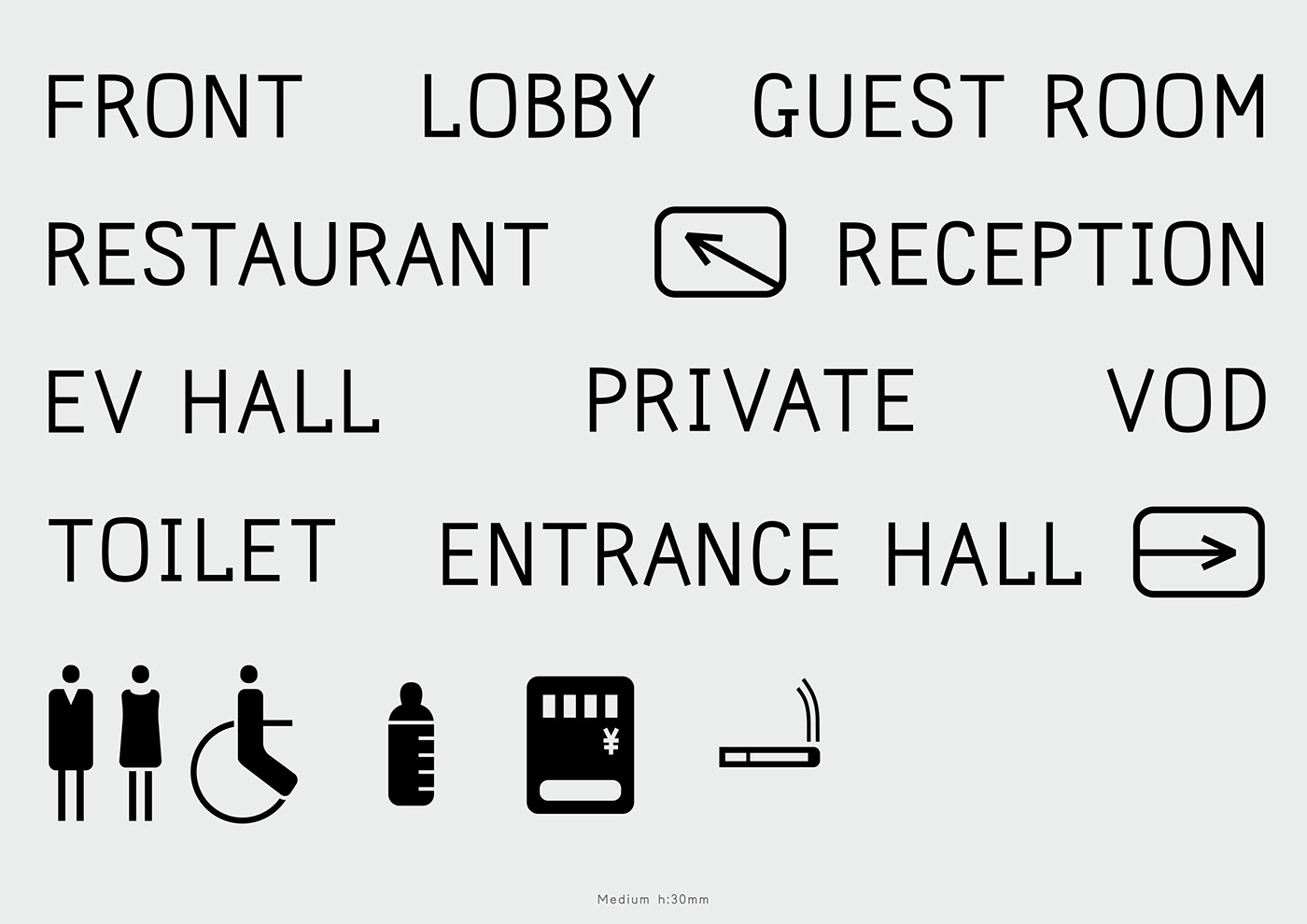 Signage hotel graphic design  typography   japan