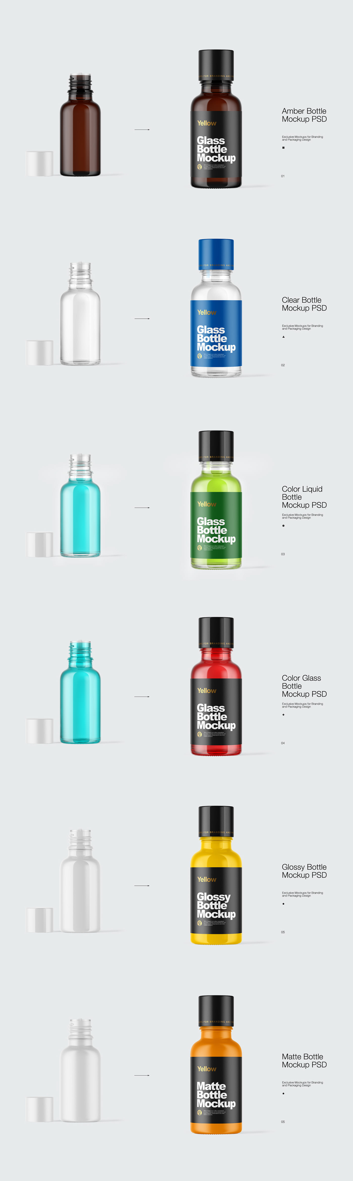 Download Cosmetic Bottles Mockups On Behance